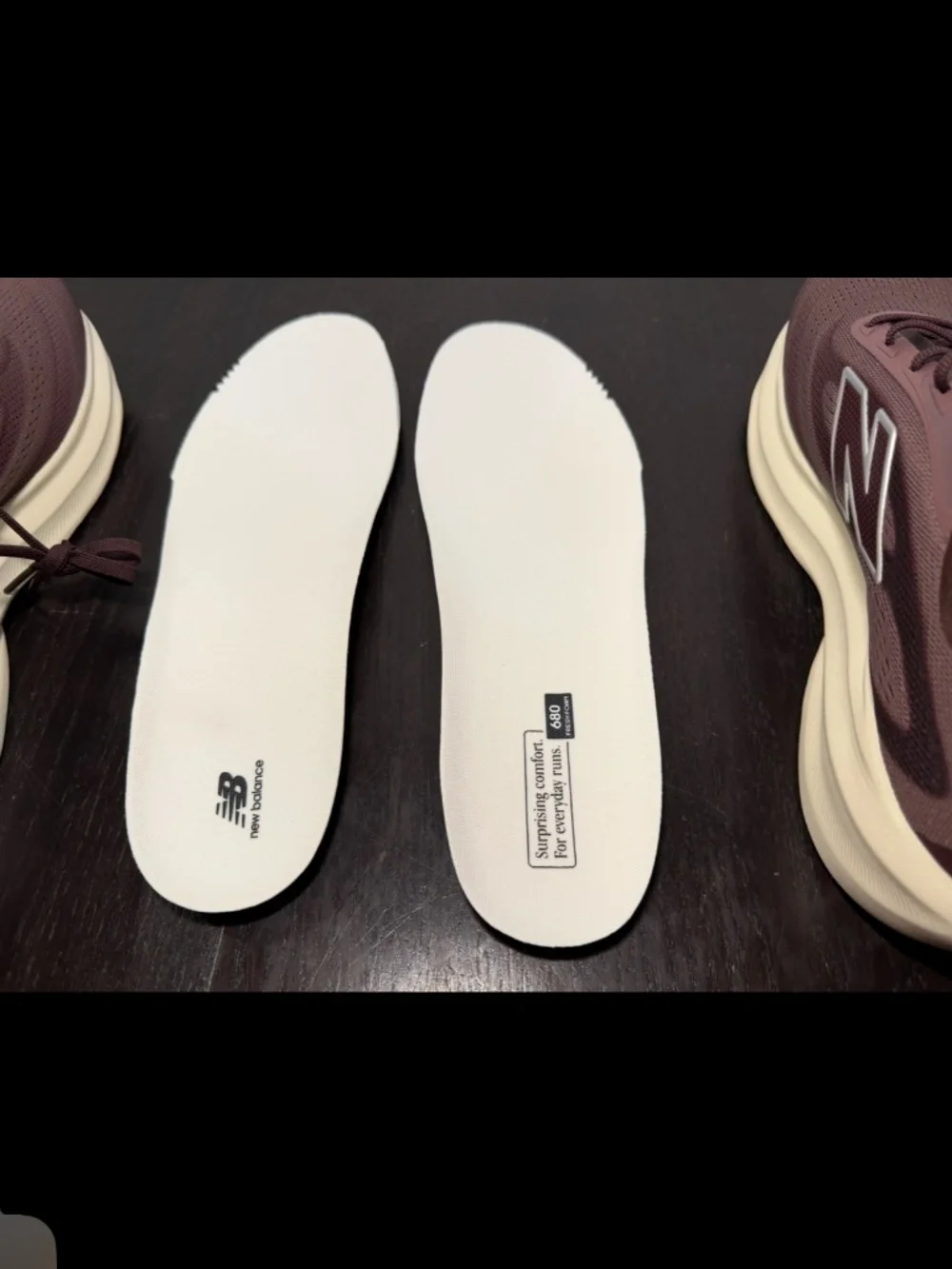 New Balance Fresh Foam 680v9 Running Shoes Burgundy/Purple/Beige Mens 9D/Wm 10.5